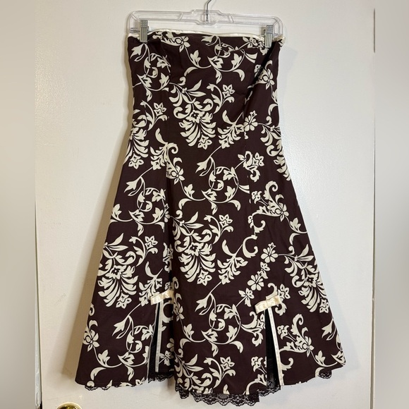 A. Byer Dresses & Skirts - Vintage Y2k A.Byer Brown and Cream Dress Size 9